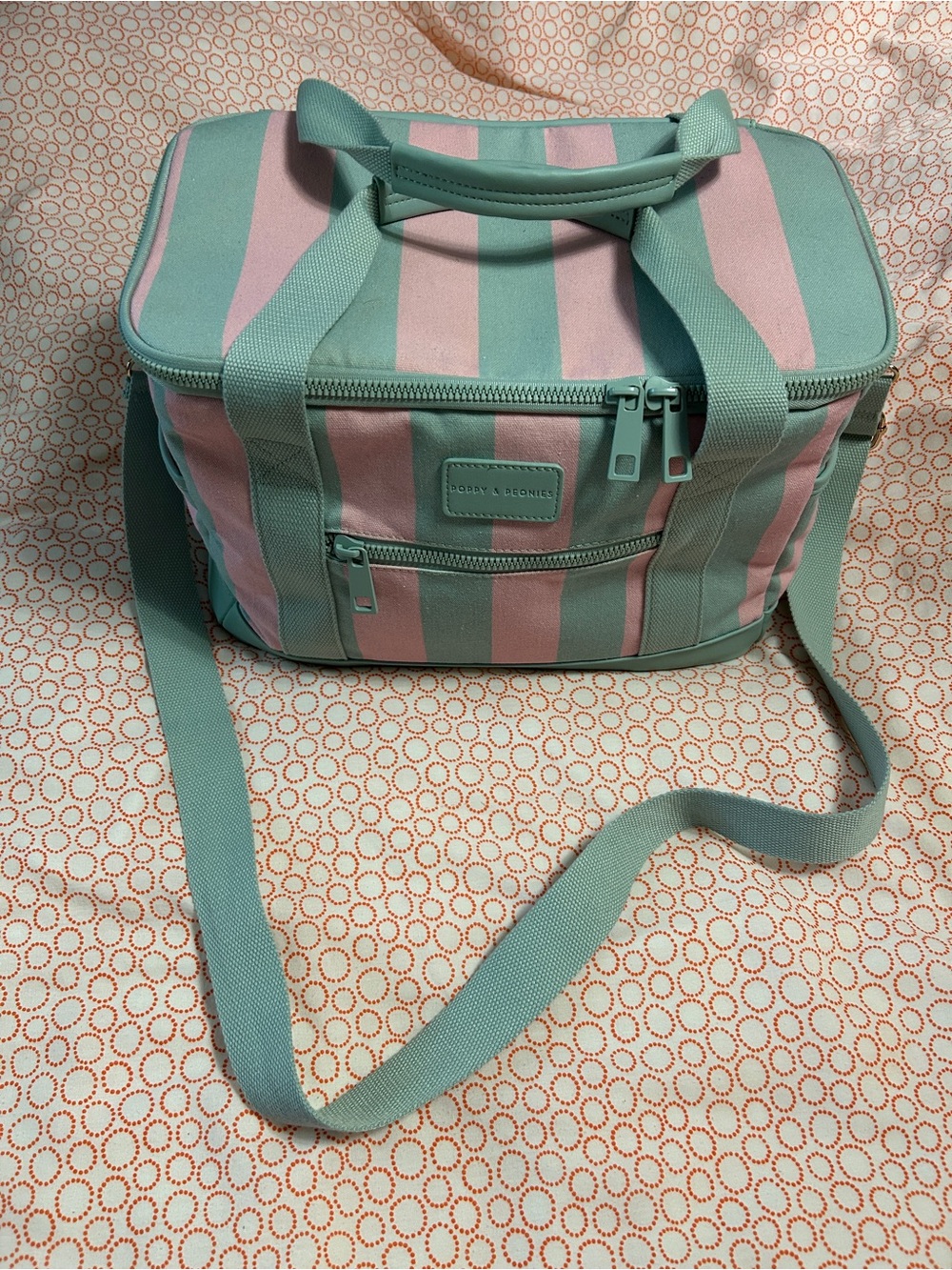 Poppy & Peonies Watermelon Stripe Cooler - Picture 4 of 12